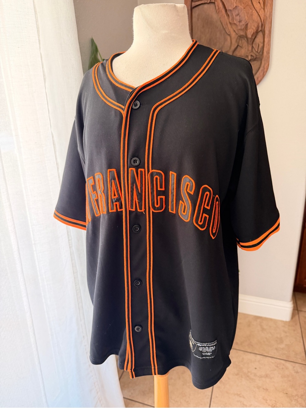 Renegade San Francisco Giants Baseball Jersey Med Black Orange